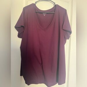 Torrid classic fit purple short sleeve shirt. 3X